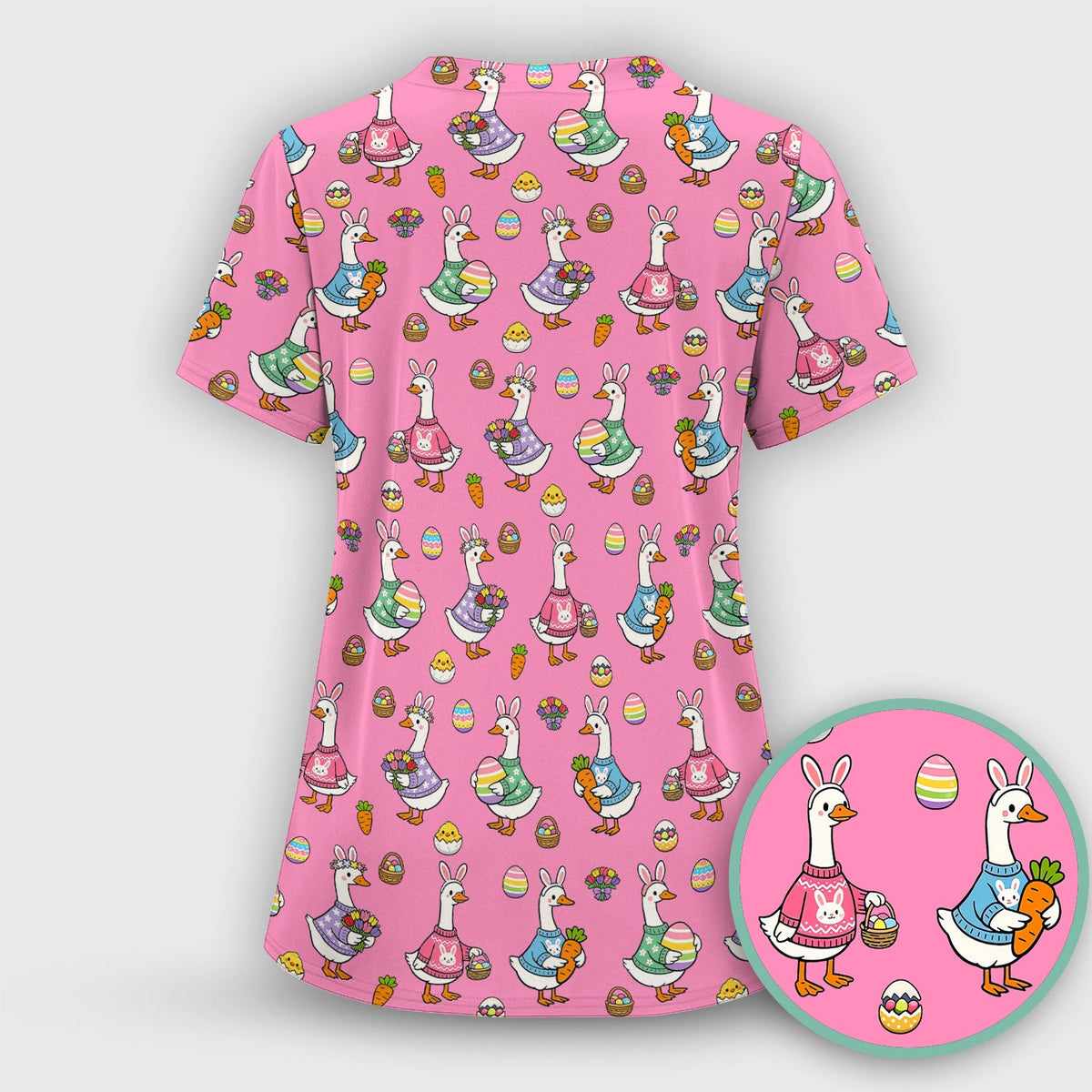 Easter Goose Nurse Scrub Top