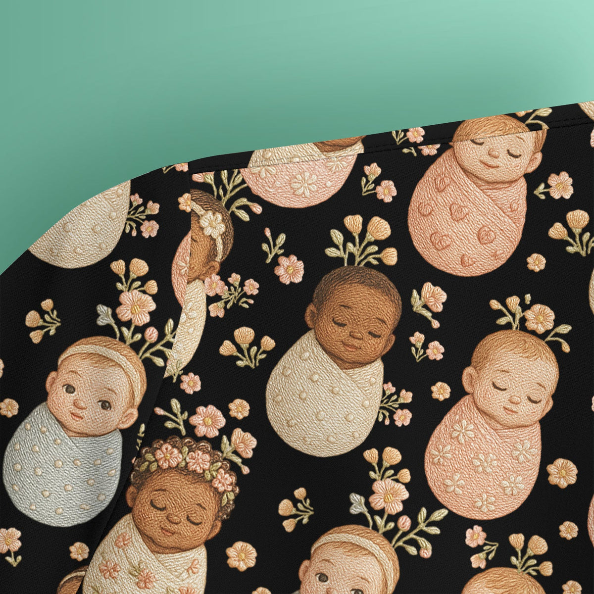 Sweet Newborn Baby Floral Nurse Scrub Top