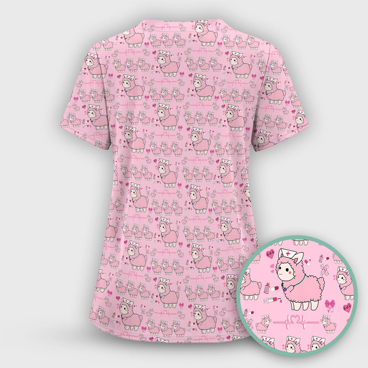 Llama Ain't Got Time For Your Drama Nurse Scrub Top