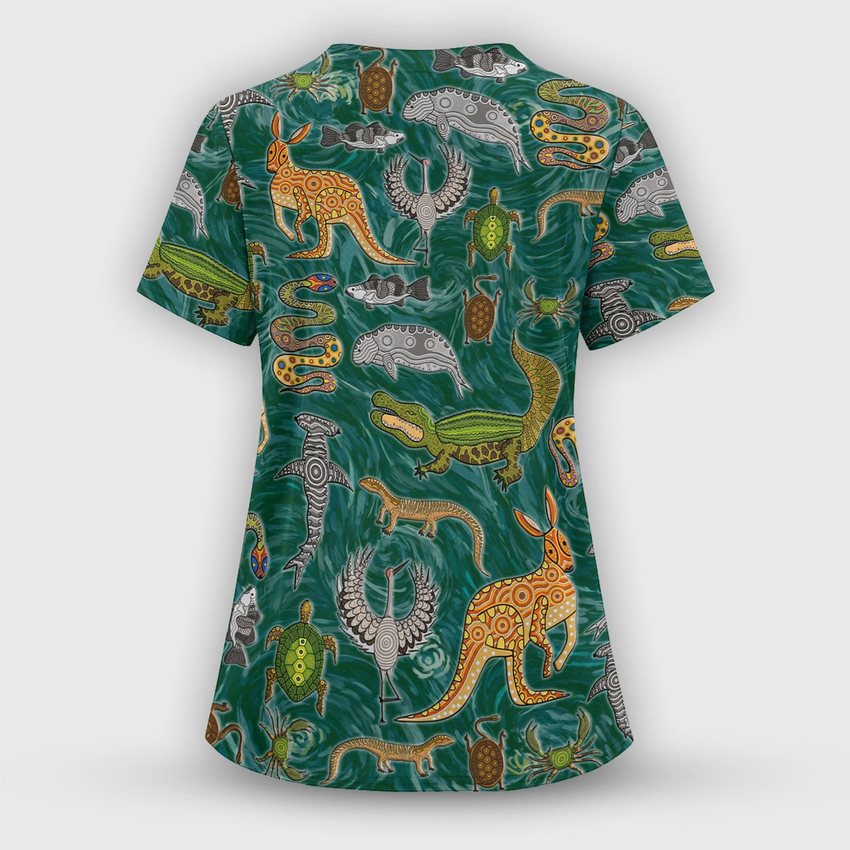 Crocodile Turtle Snake Nurse Scrub Set