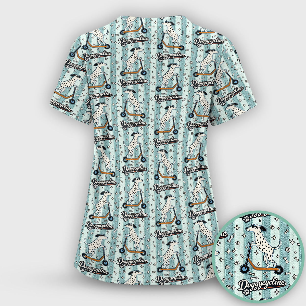 Veterinary Dalmatian Nurse Scrub Set