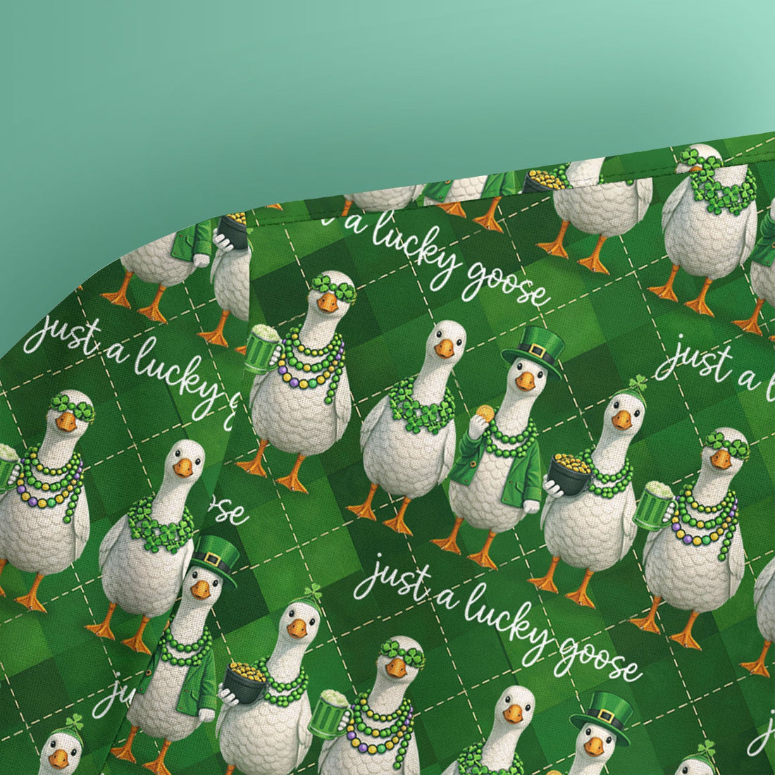 Lucky Goose Argyle Nurse Scrub Top - St Patricks Day Gift
