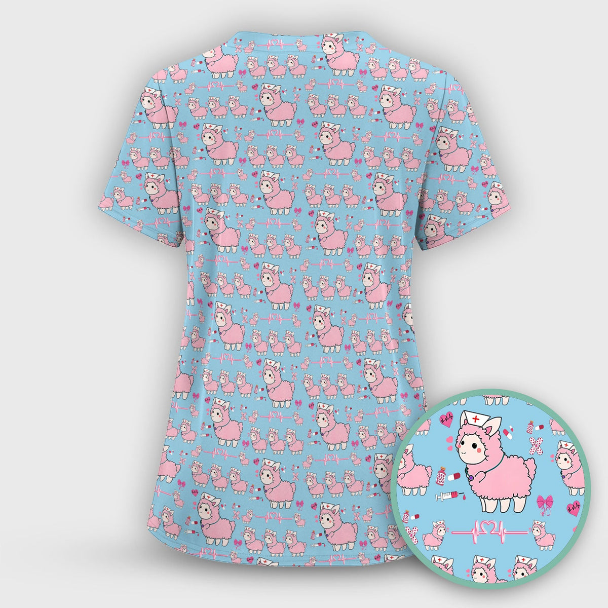 Llama Ain't Got Time For Your Drama Nurse Scrub Top