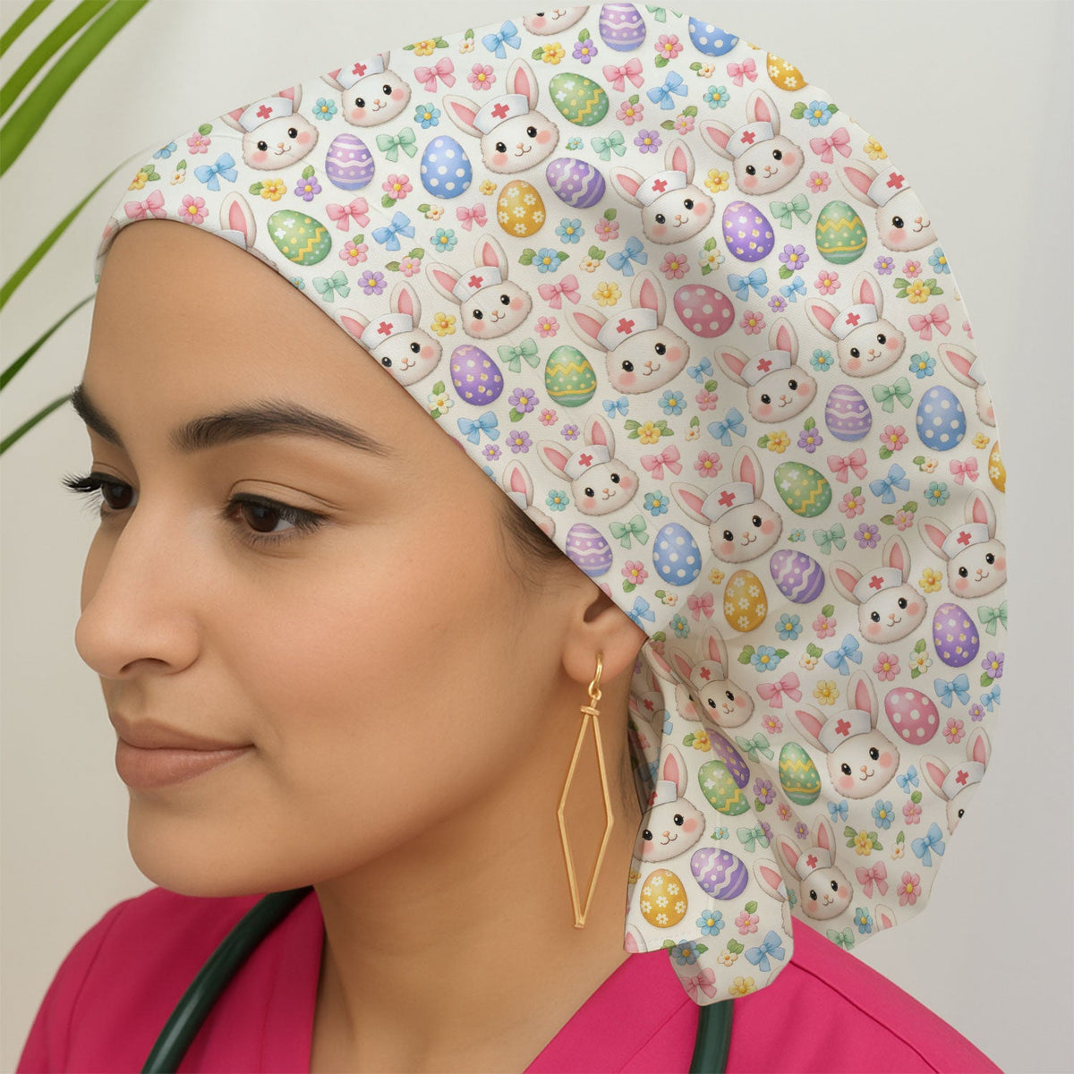 Bunny Egg Scrub Cap