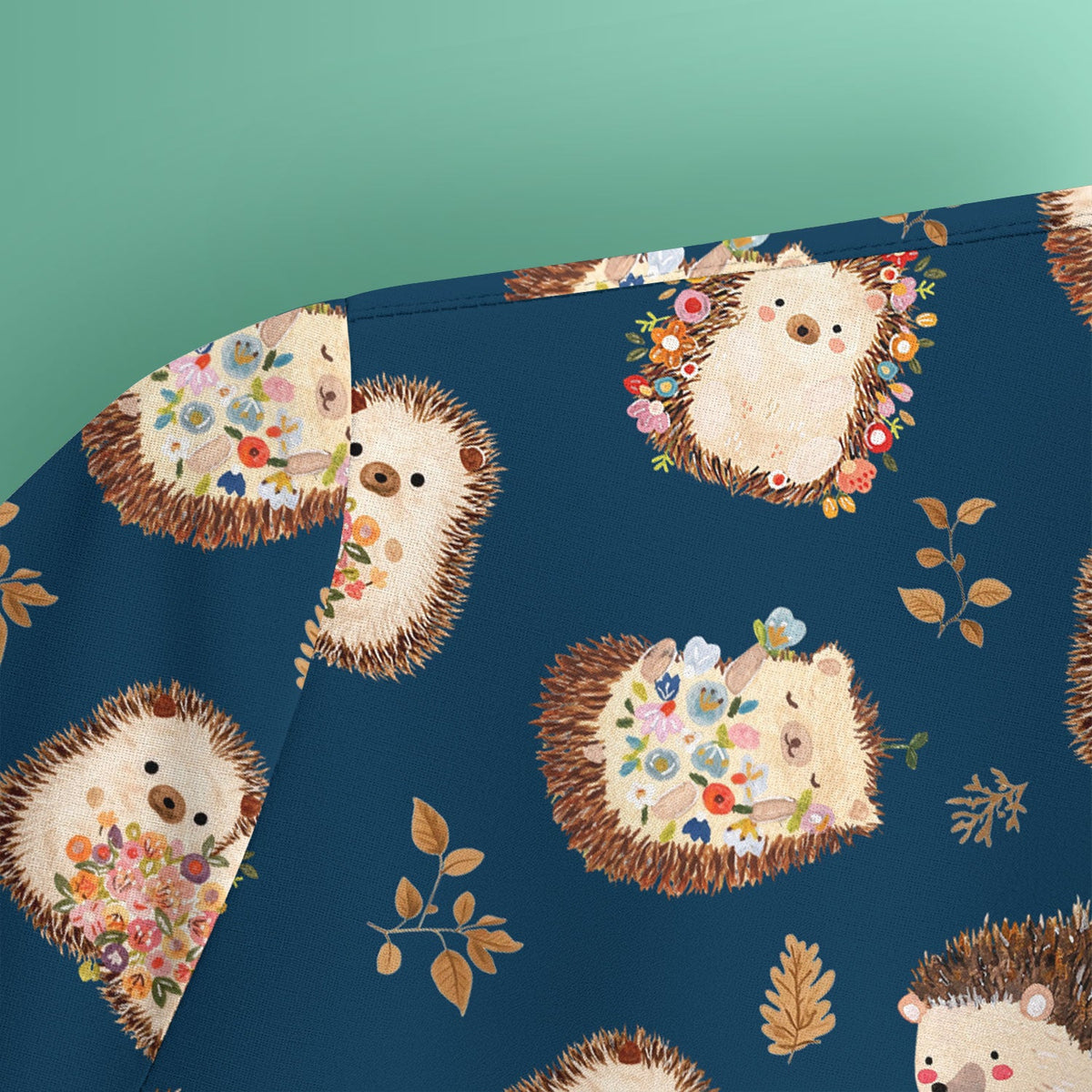 Hedgehog Floral Nurse Scrub Top