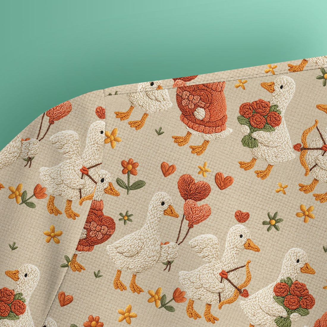 Valentine Goose Farm Nurse Scrub Top