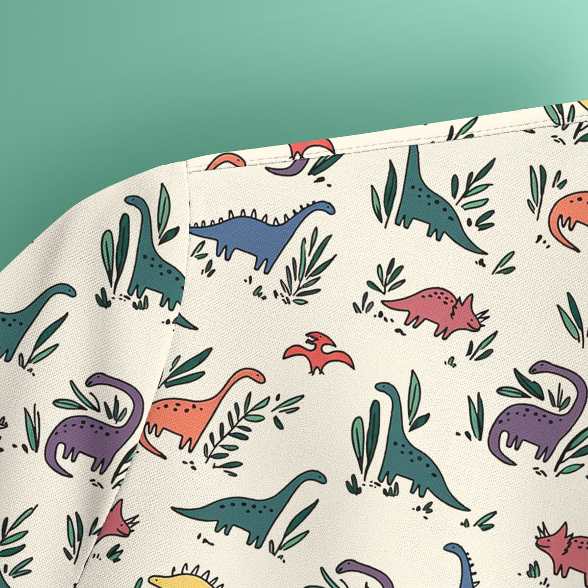 Dinosaur Leafy Garden Nurse Scrub Top