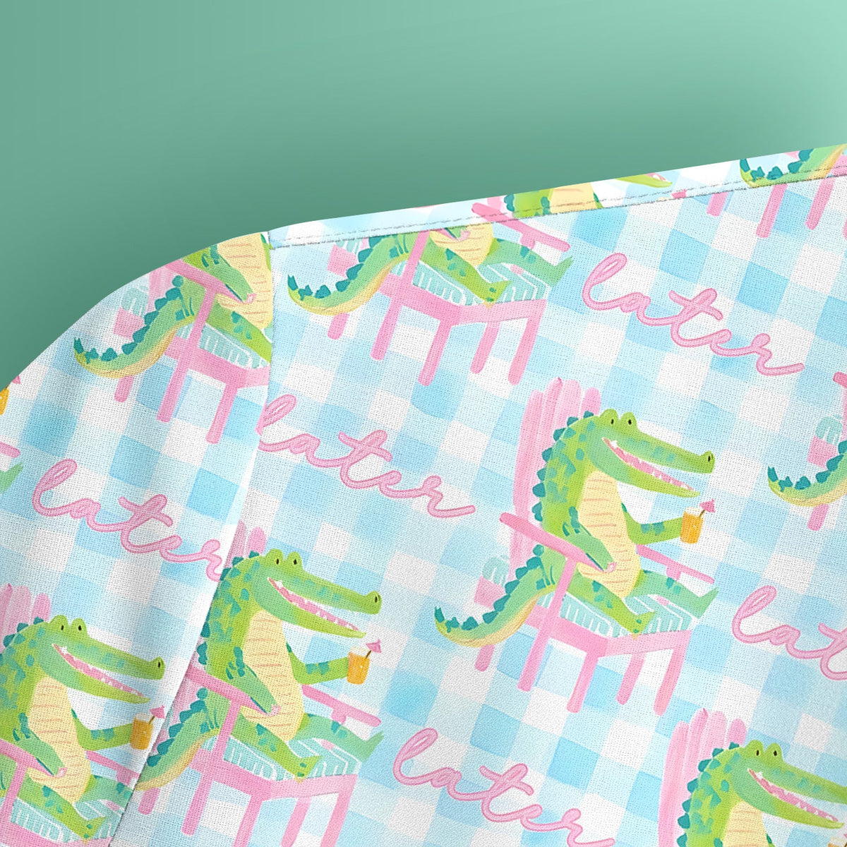 Lazy Crocodile Later Nurse Scrub Top