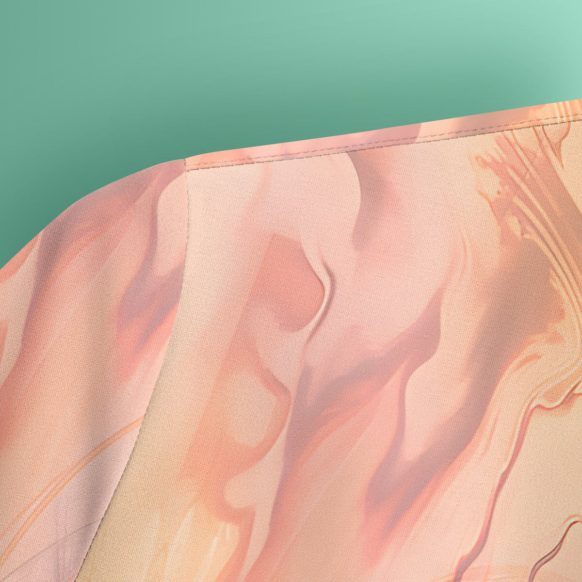 Elegant Peach Marble Rose Nurse Scrub Top