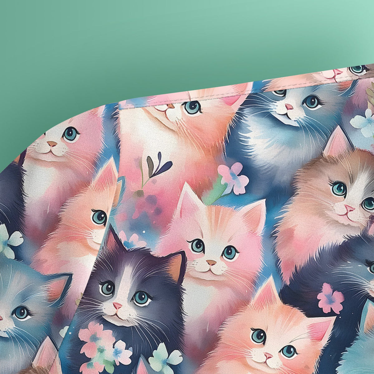 Pastel Kitten Aesthetic Nurse Scrub Top