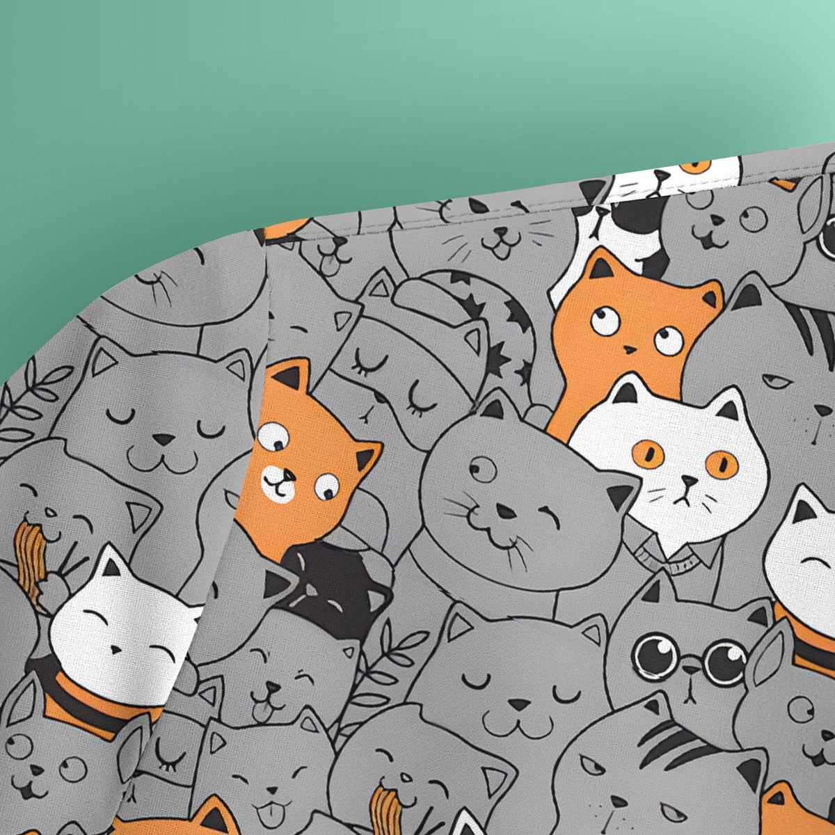 Cats Cute Expressions Nurse Scrub Top