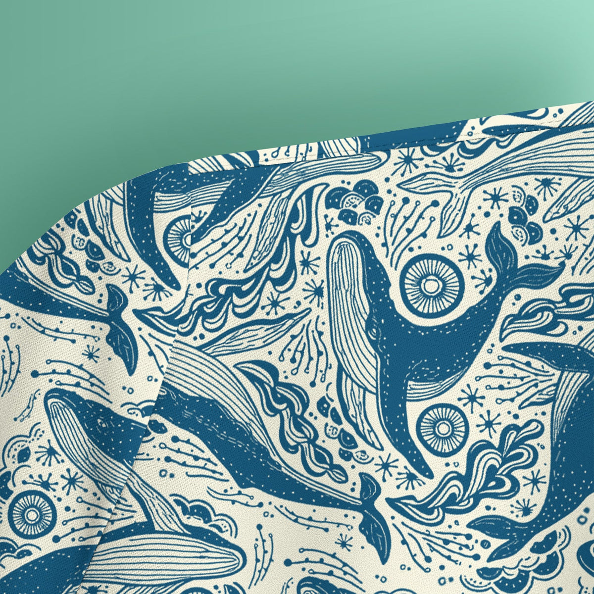 Blue Whale Ocean Nurse Scrub Top