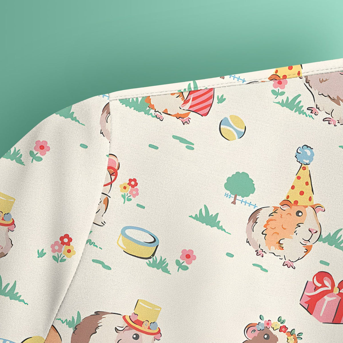 Guinea Pig Party Nurse Scrub Top
