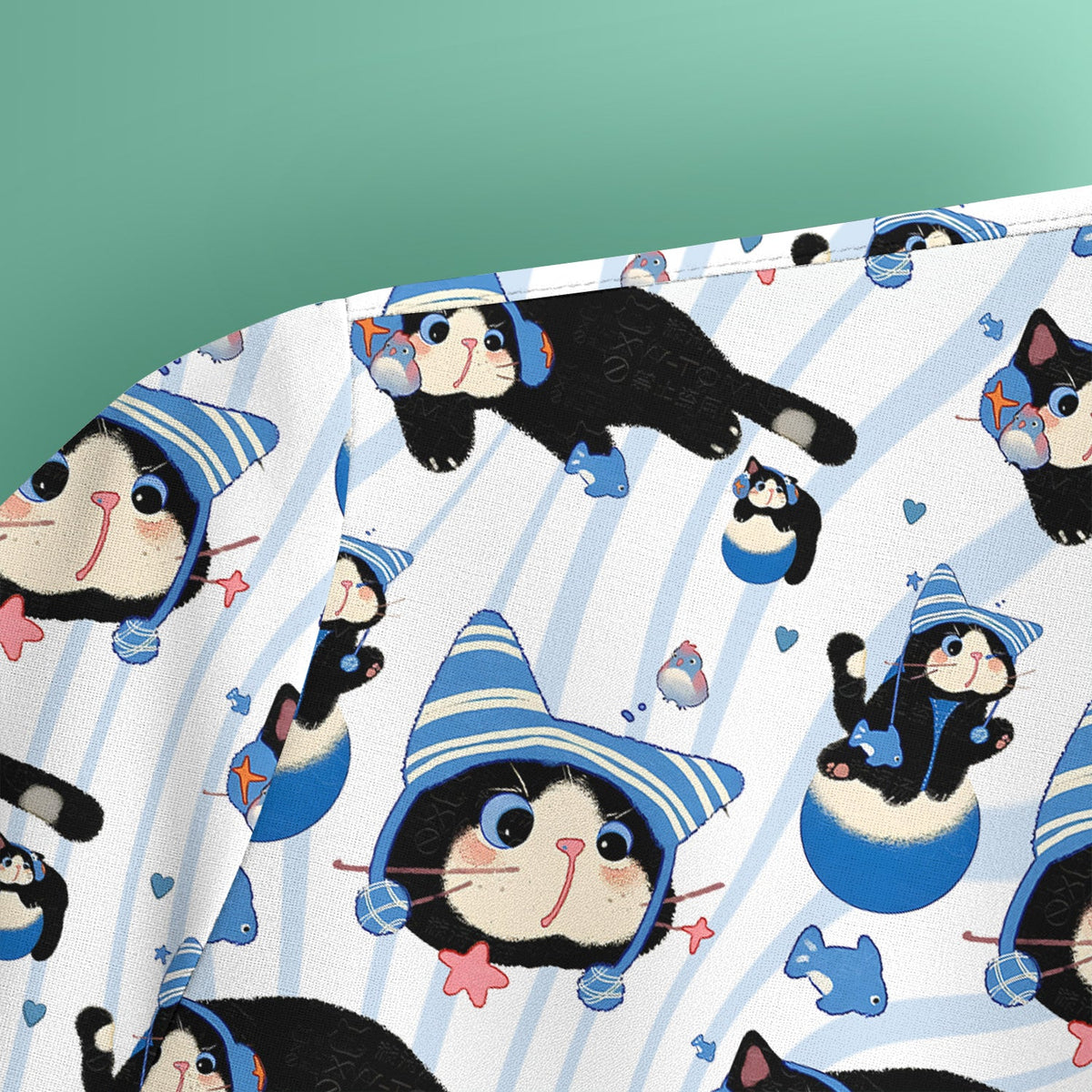 Kitten Fish Nurse Scrub Top