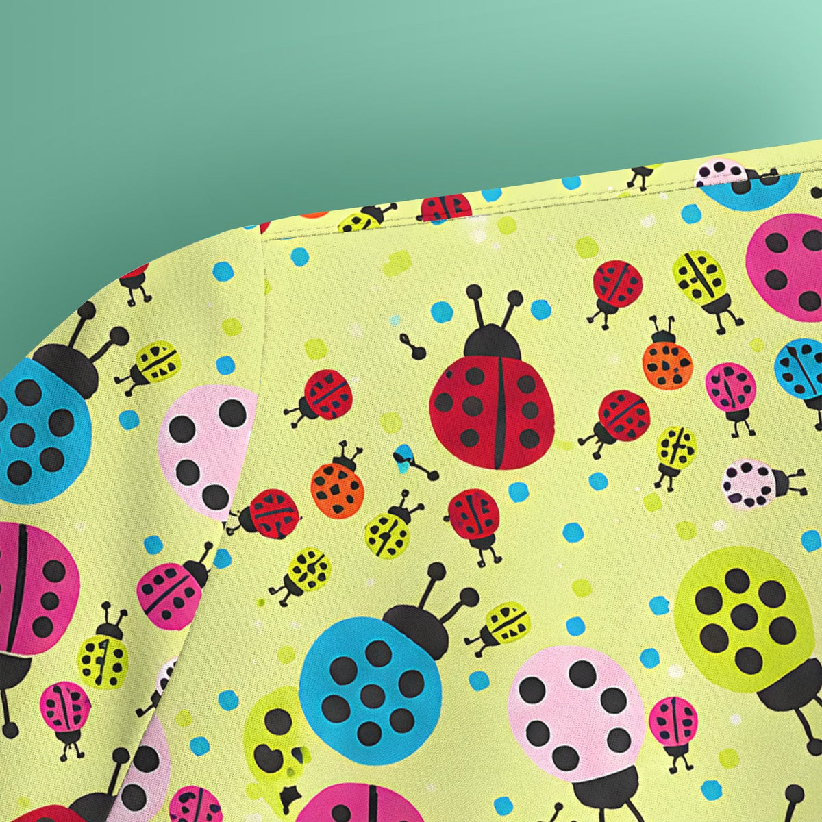 Colorful Ladybug Garden Nurse Scrub Top