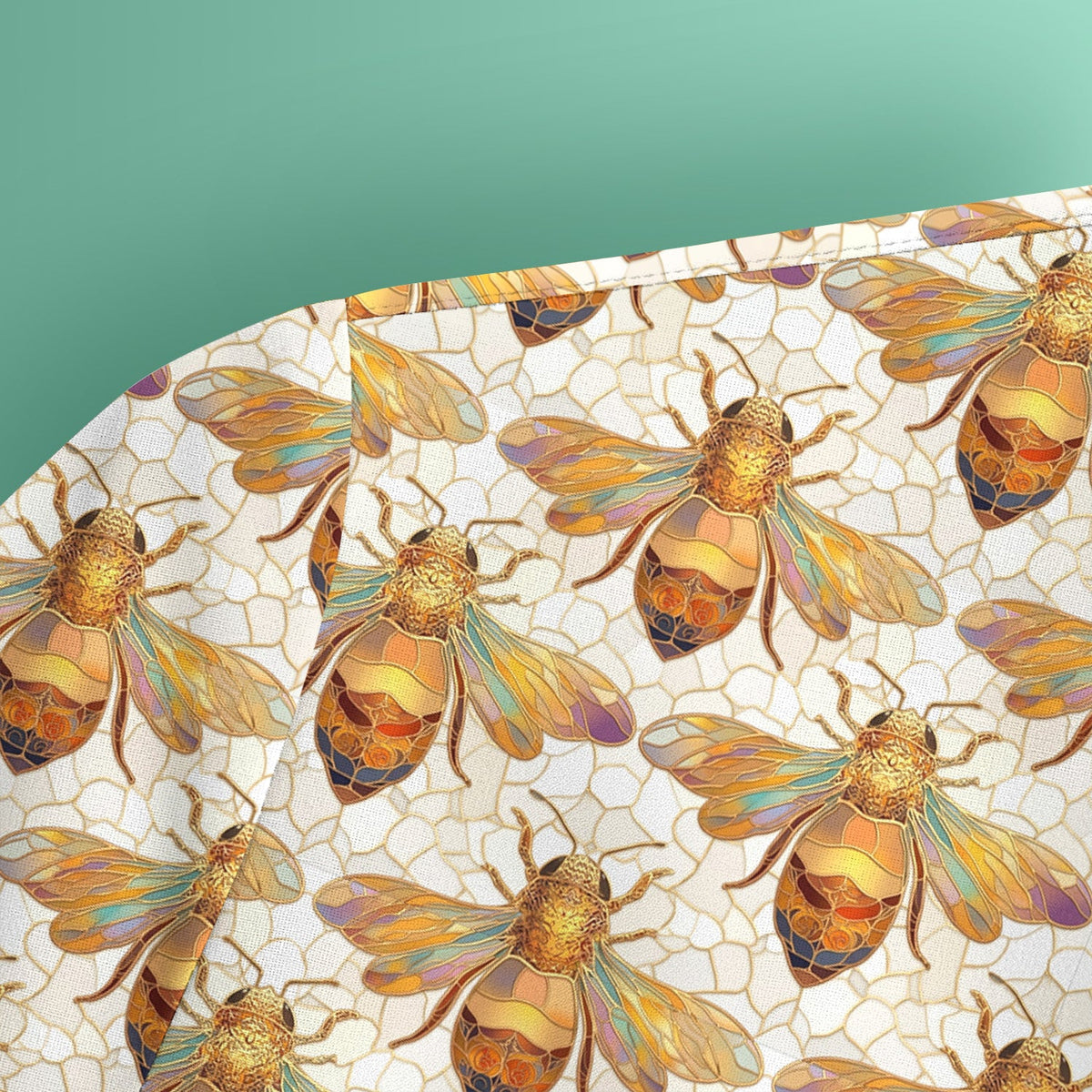 Golden Honey Bee Honeycomb Nurse Scrub Top