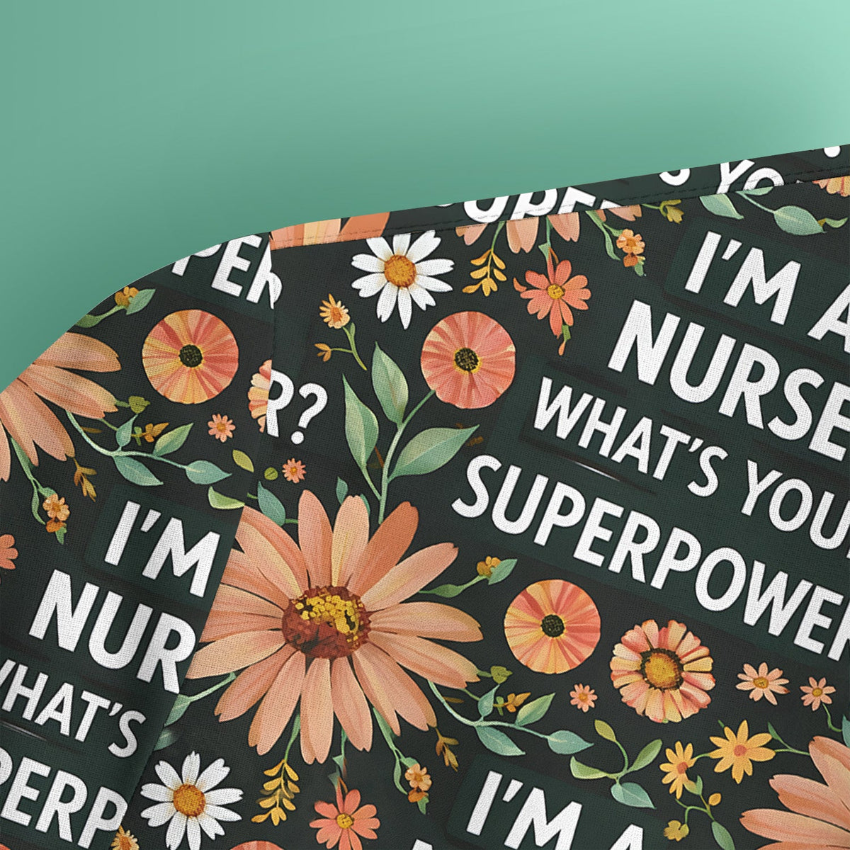 Superpower Floral Nurse Scrub Top