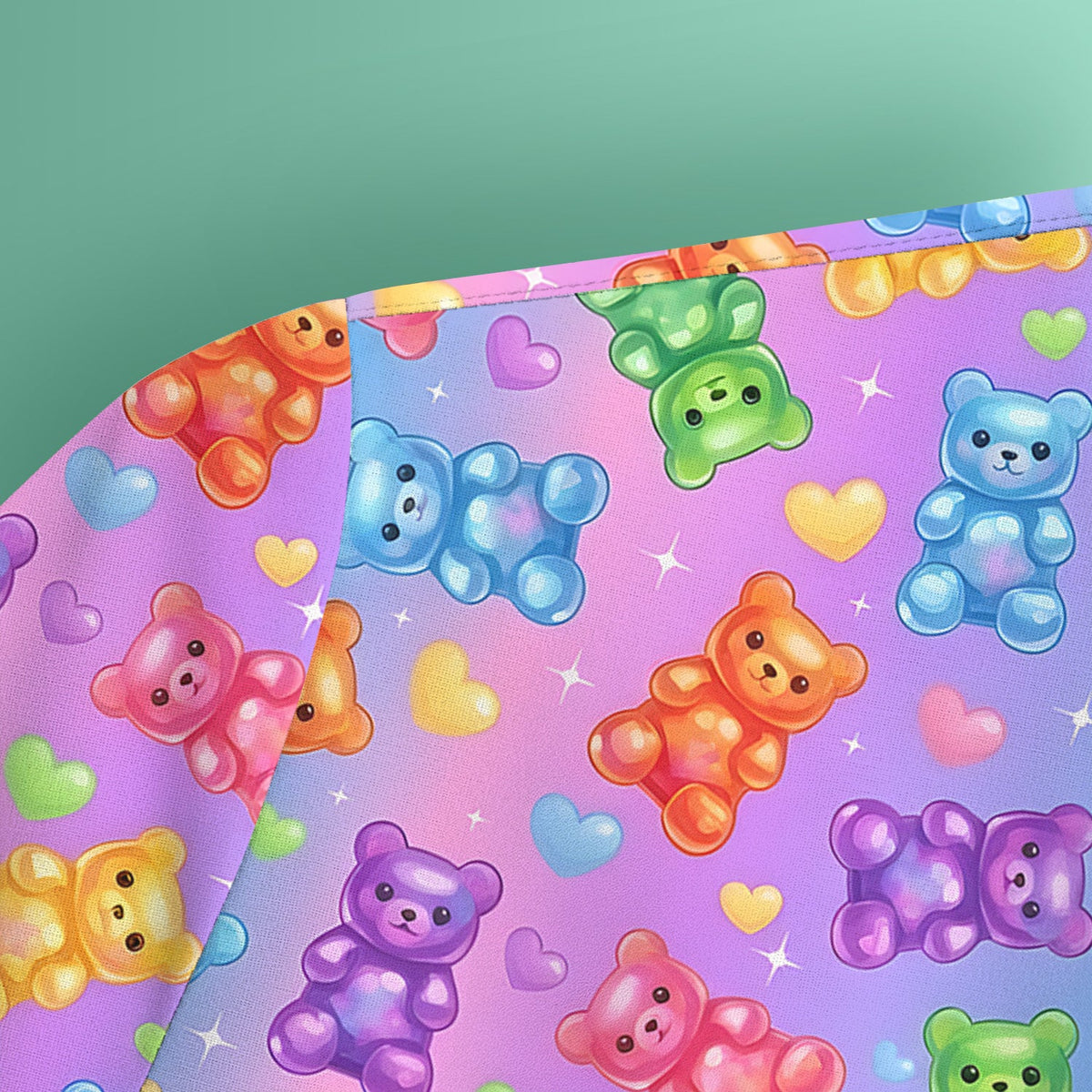 Colorful Gummy Bear Nurse Scrub Top