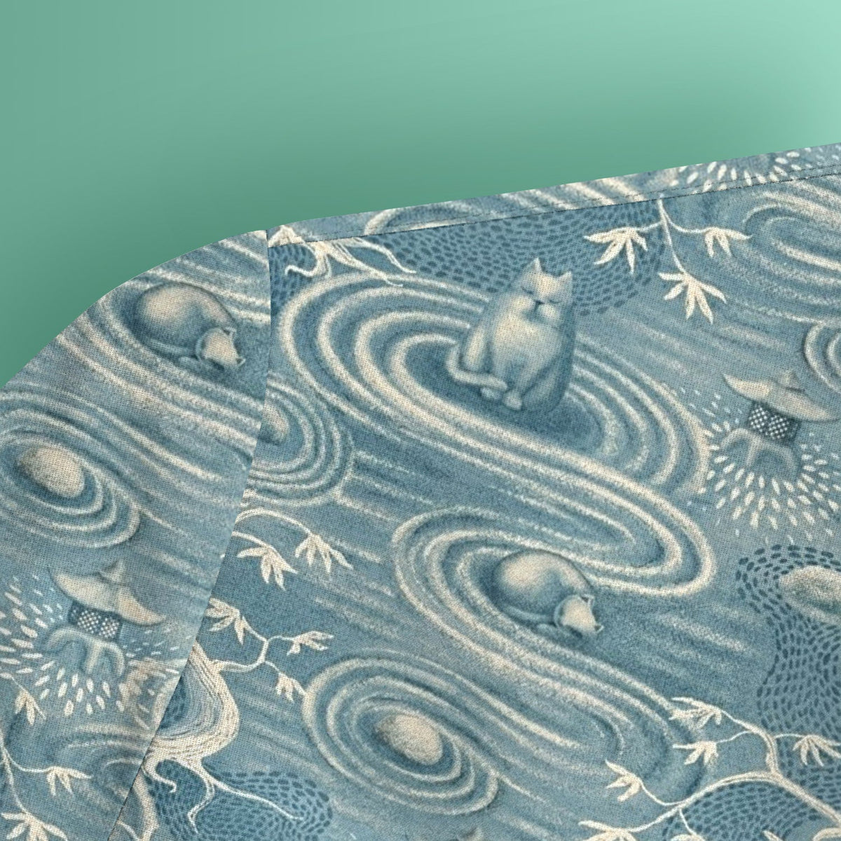 Zen Cat Water Garden Nurse Scrub Top