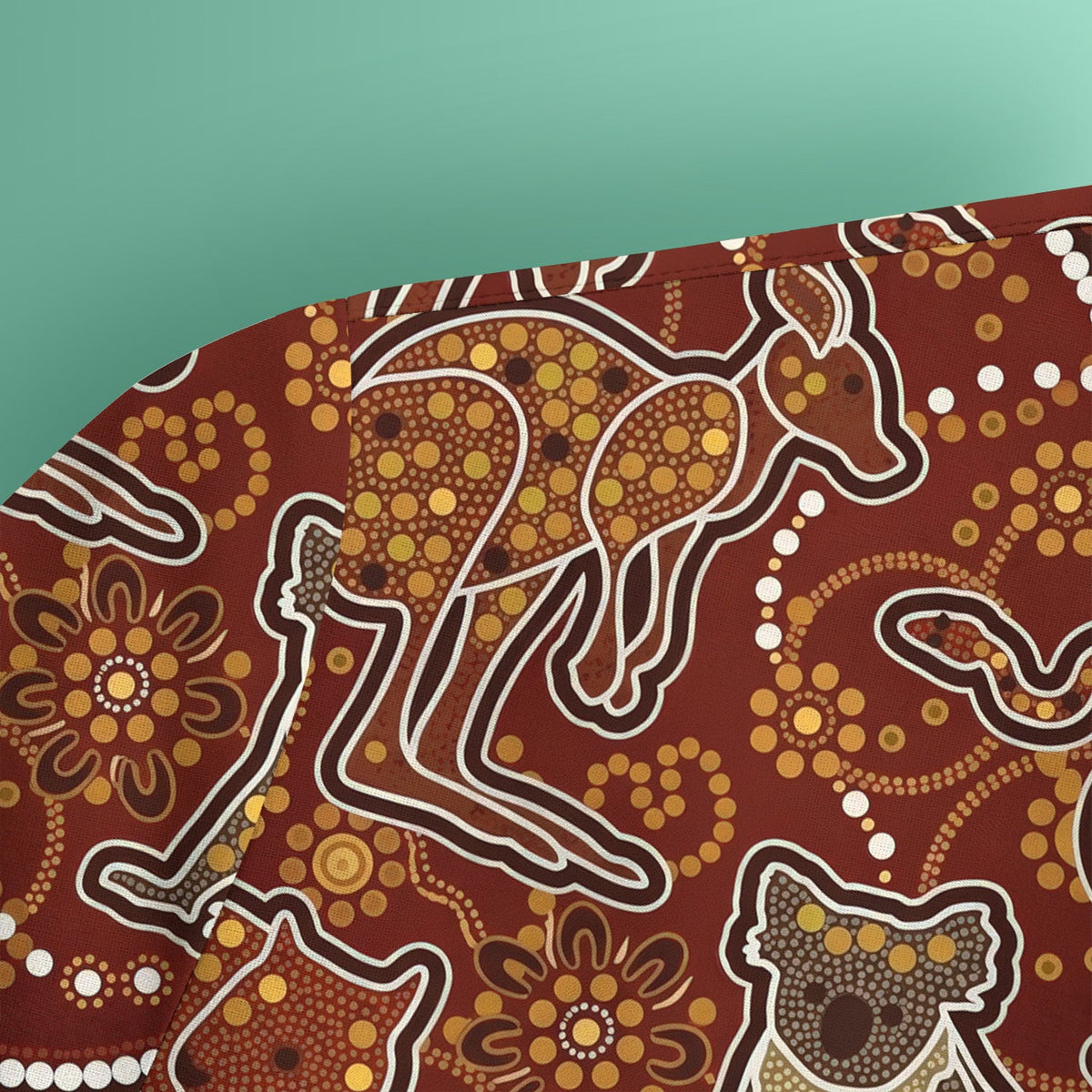 Australian Kangaroo Koala Aboriginal Nurse Scrub Top