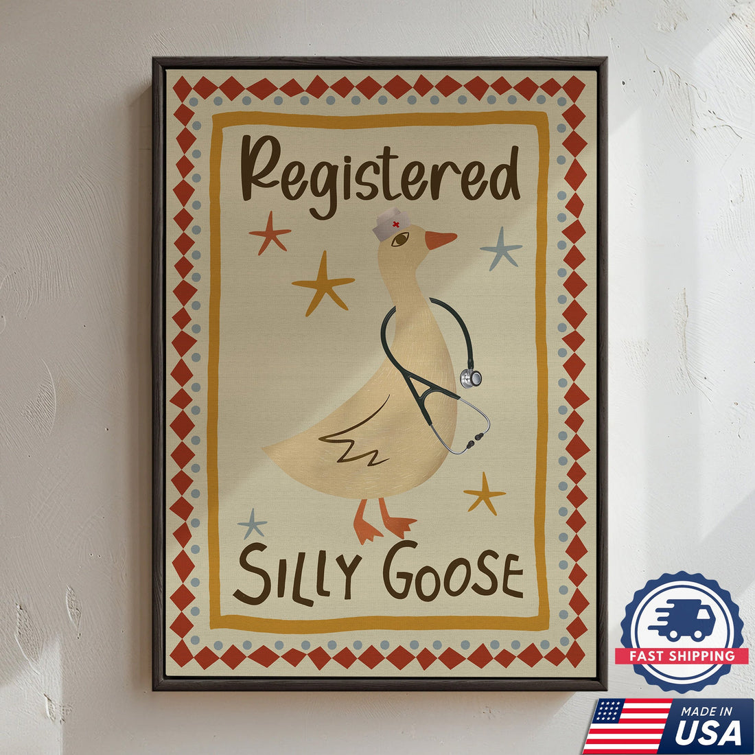 Registered Silly Goose Nurse Canvas
