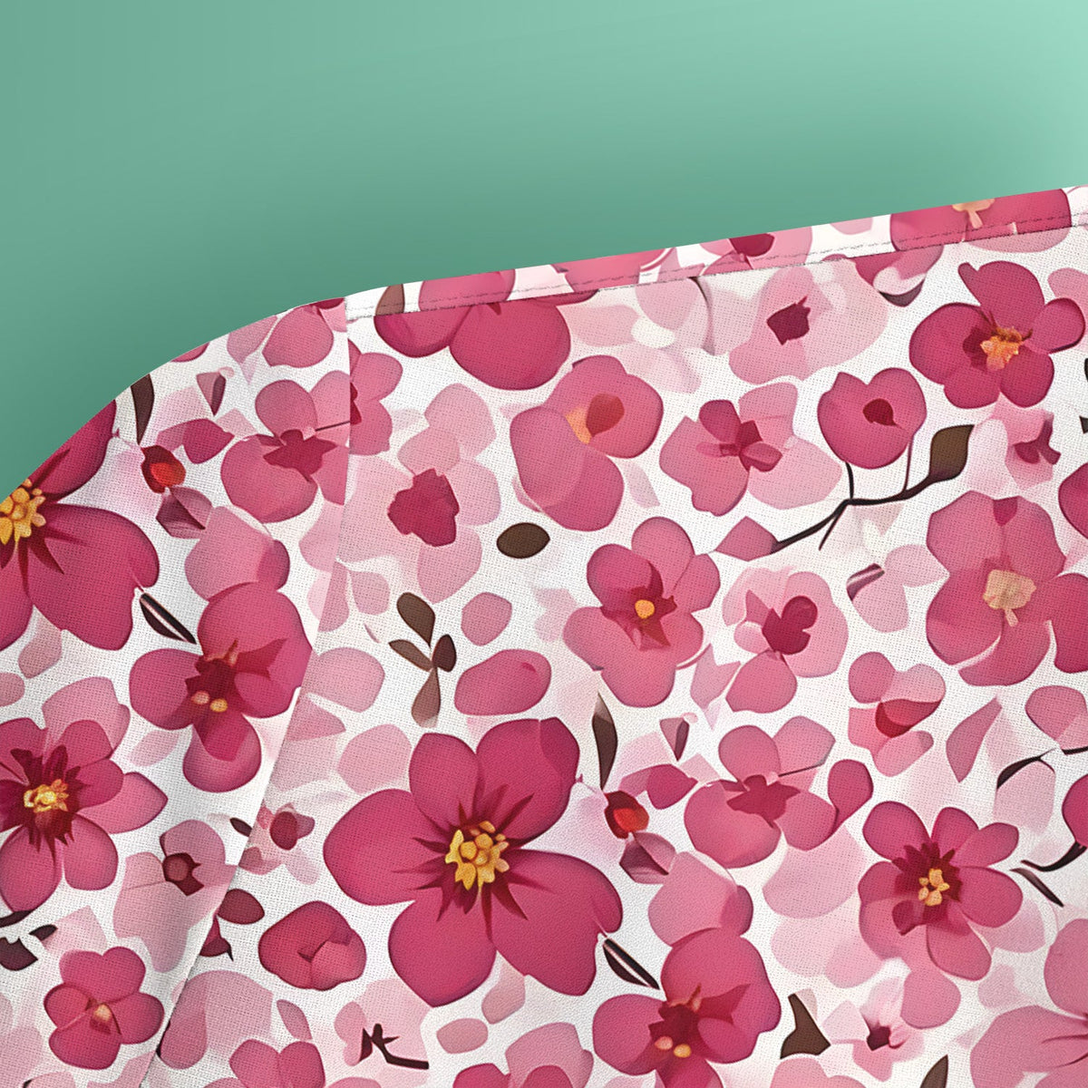 Pink Cherry Blossom Nurse Scrub Top