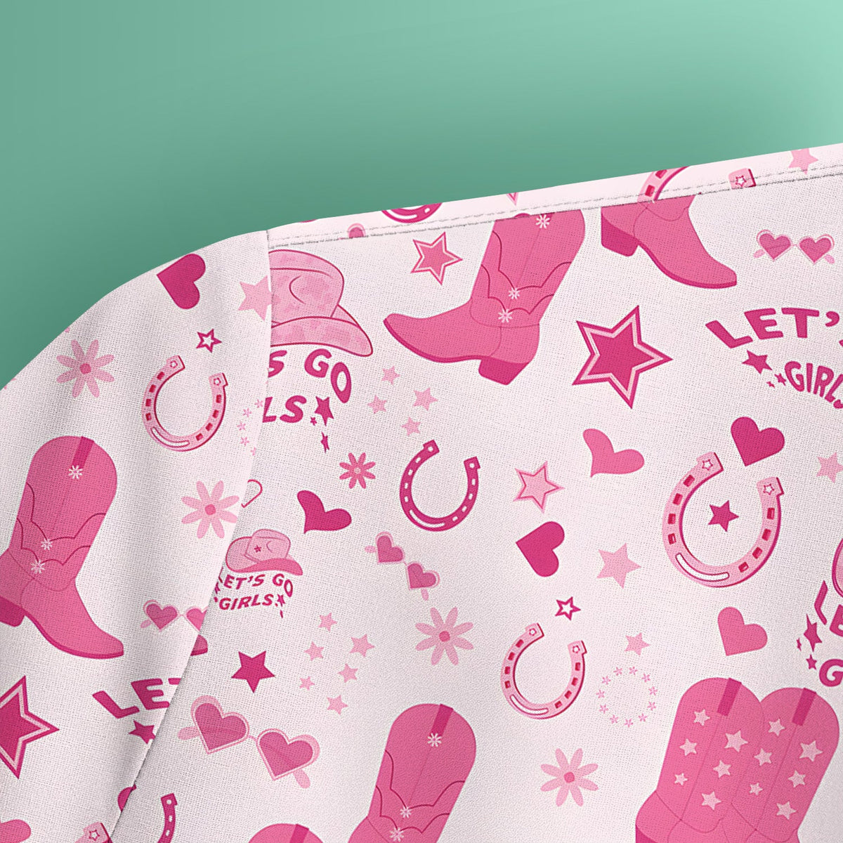 Pink Cowgirl Boots Nurse Scrub Top