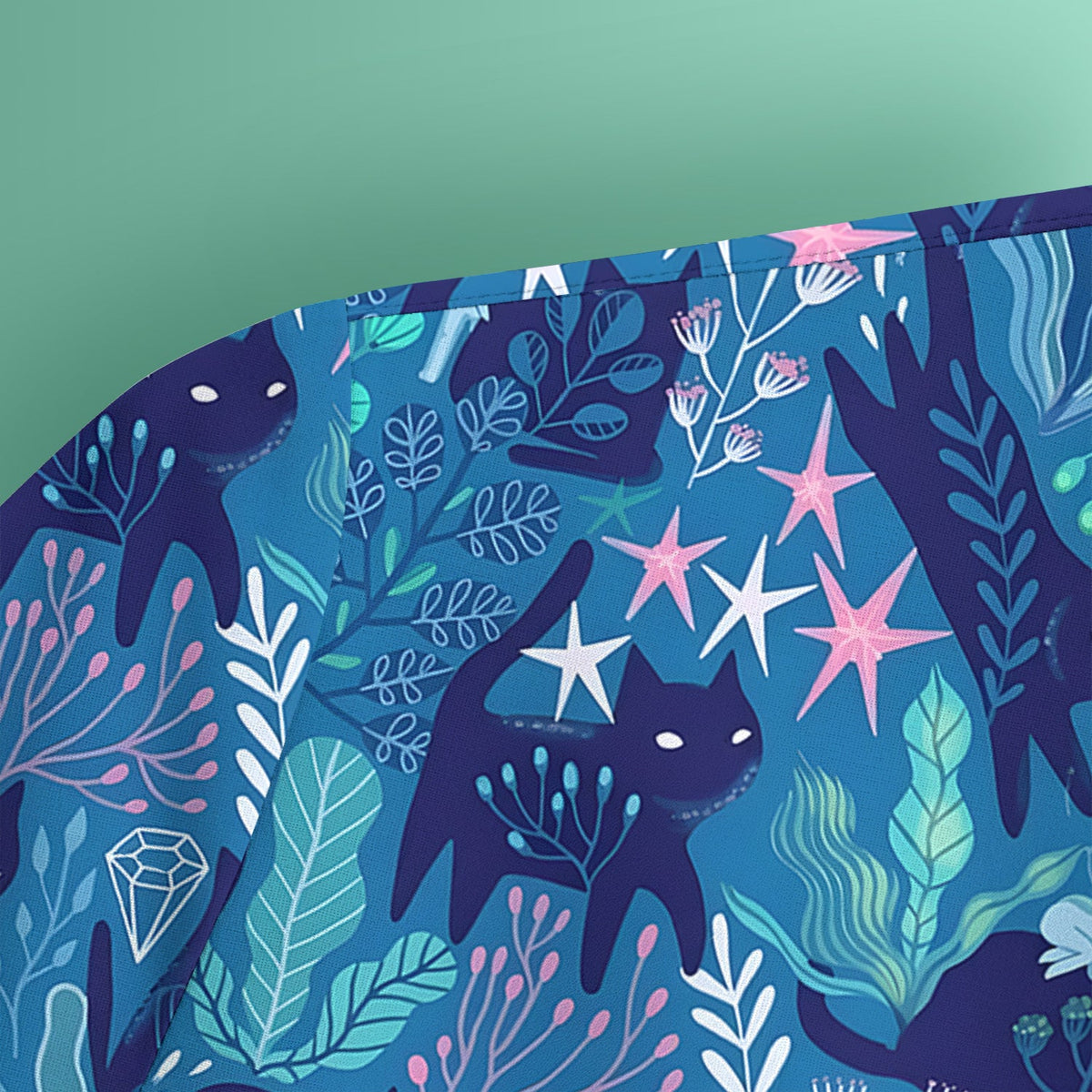 Adorable Celestial Cat Moon Star Nurse Scrub Top