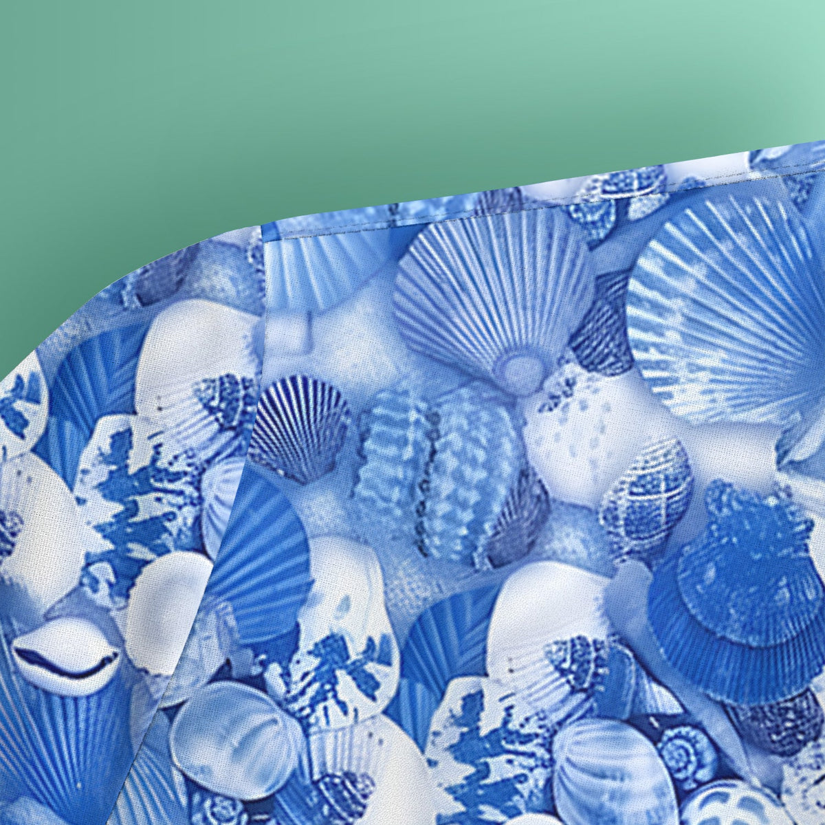 Blue Seashell Starfish Ocean Nurse Scrub Top
