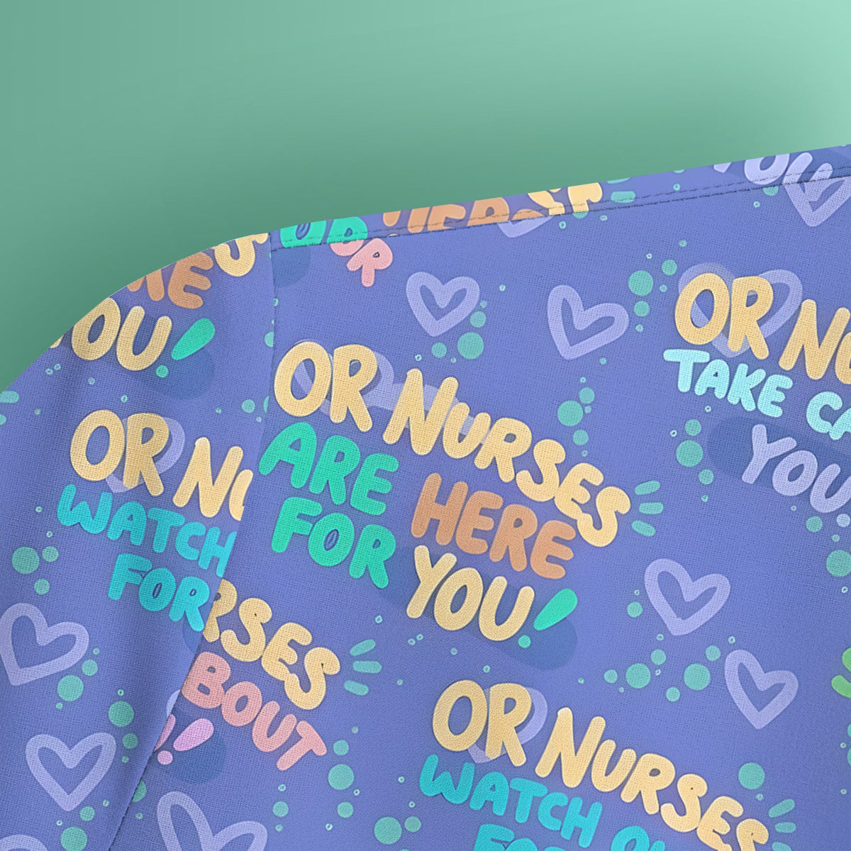Nurse Quote Care Message Scrub Top