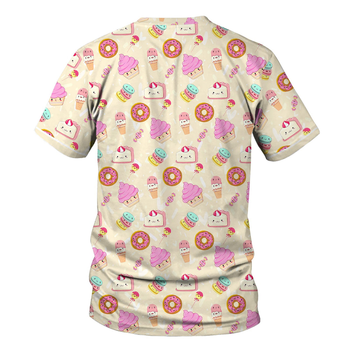 Donut Ice Cream Nurse Scrub Top