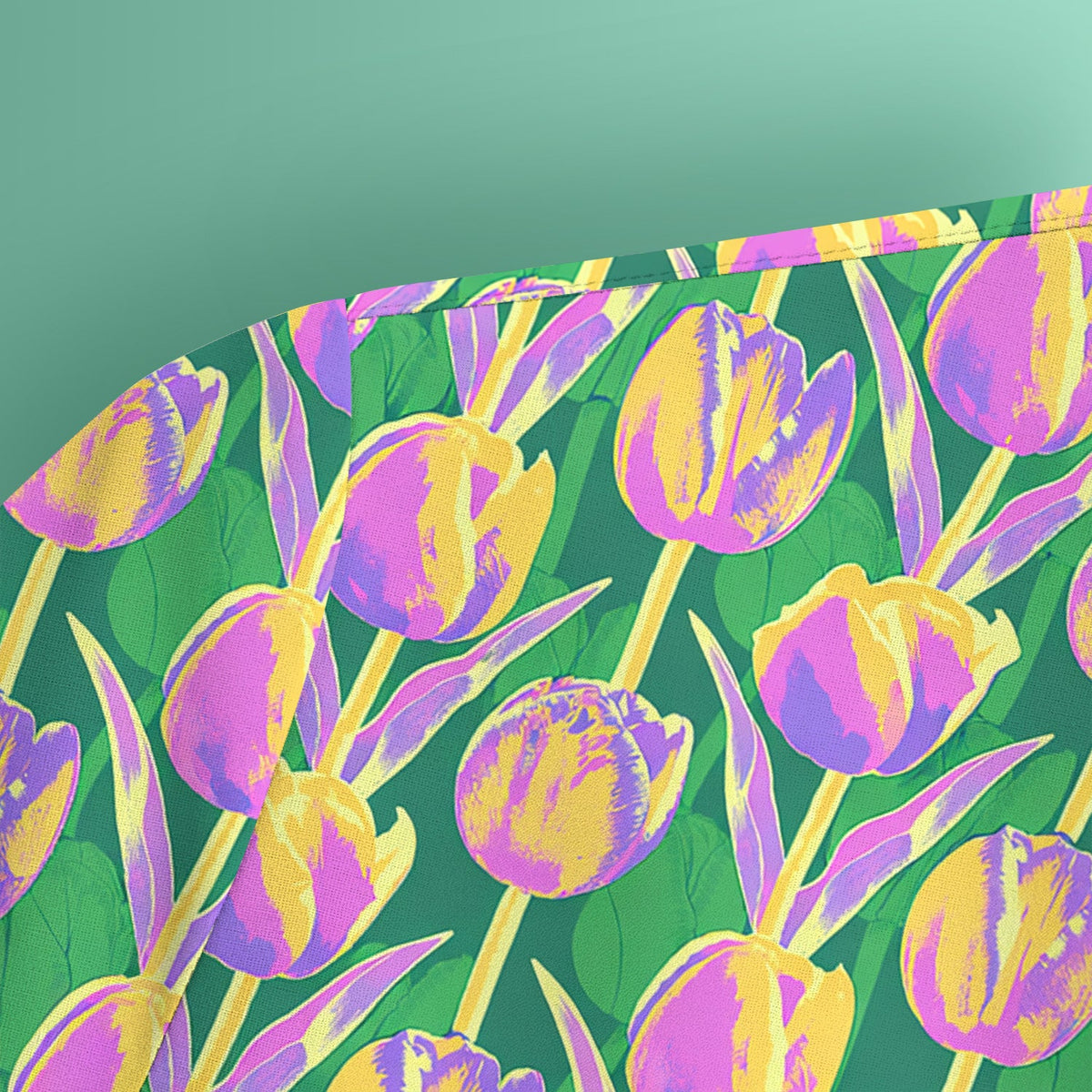 Colorful Tulip Floral Nurse Scrub Top