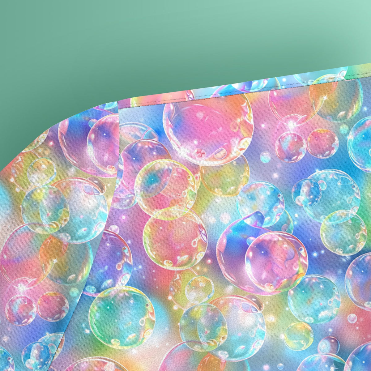 Colorful Floating Soap Bubble Nurse Scrub Top