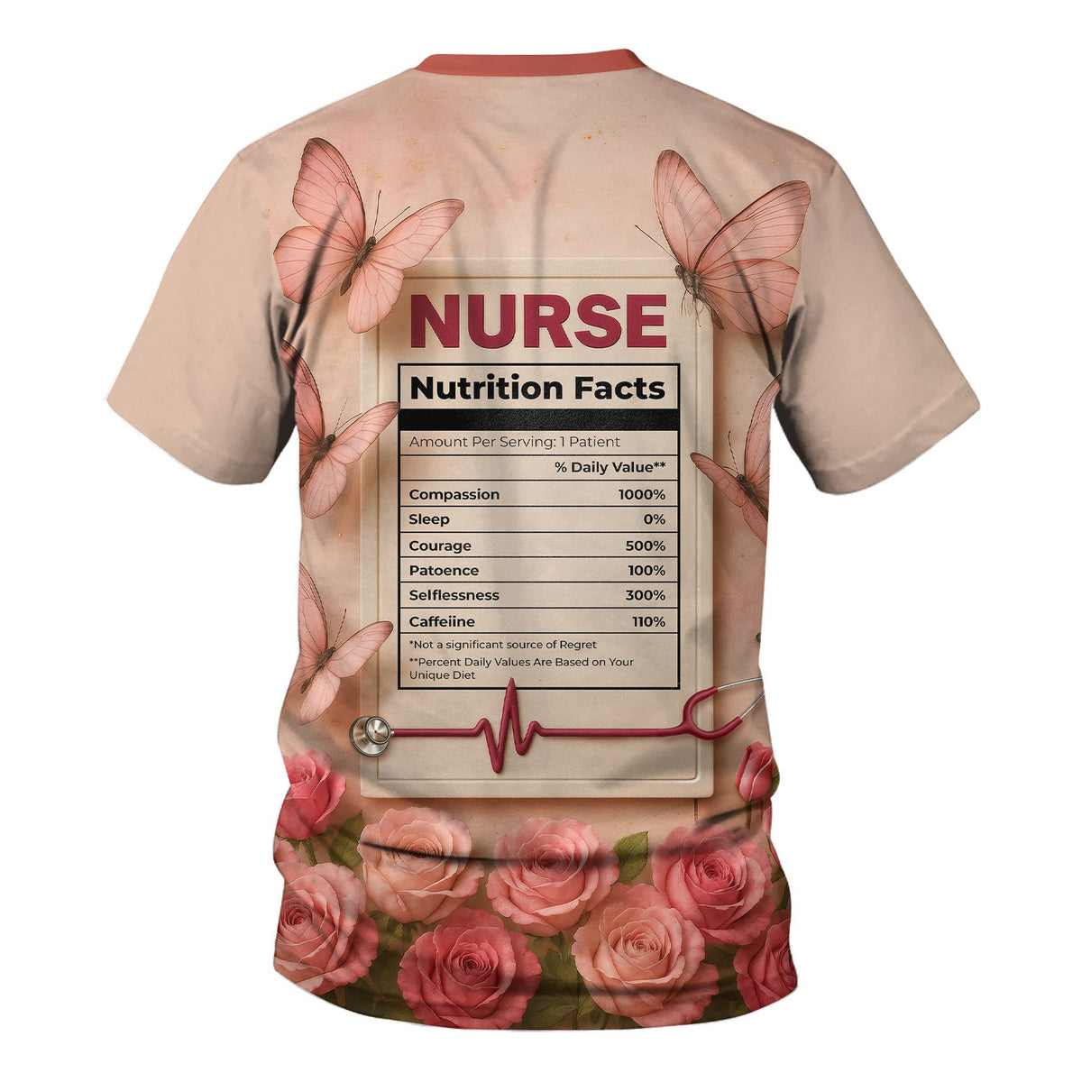 Personalized Nutrition Facts Nurse Shirt