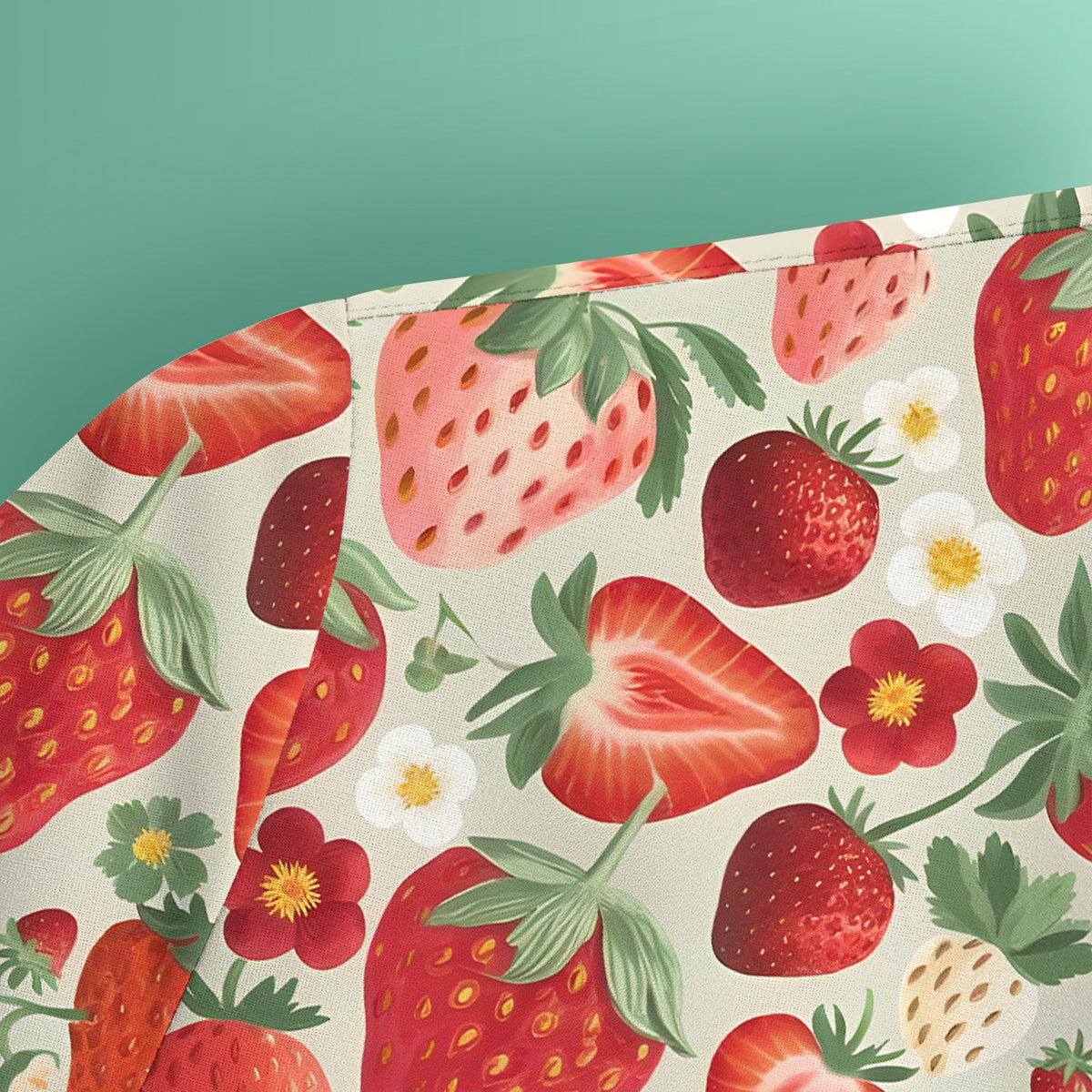 Fresh Strawberry Leaves Nurse Scrub Top