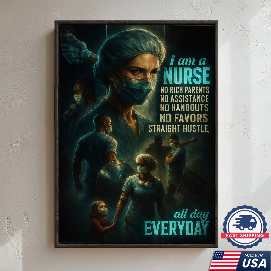 I Am A Nurse Motivational Canvas