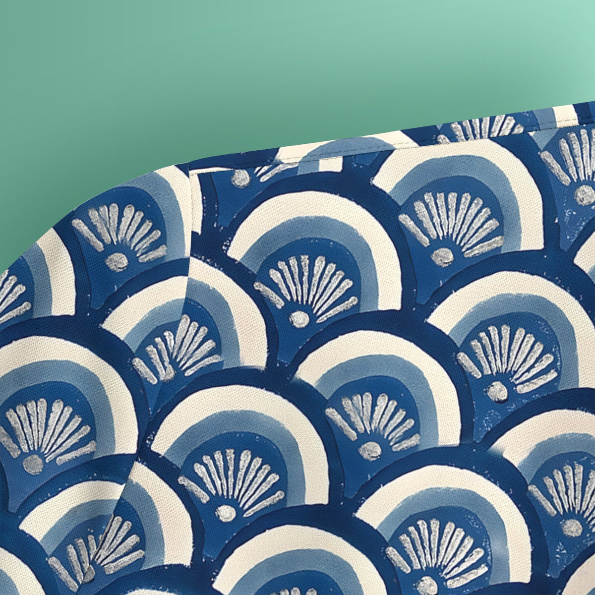 Blue Seashell Nurse Scrub Top