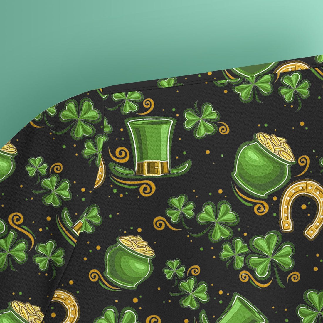St Patrick Shamrock Nurse Scrub Top