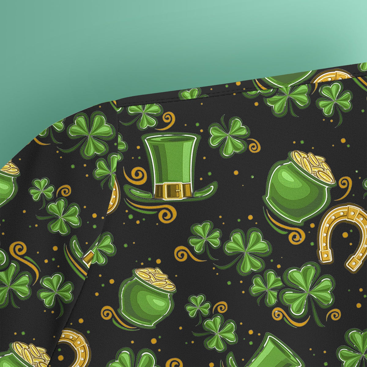 St Patrick Shamrock Nurse Scrub Top