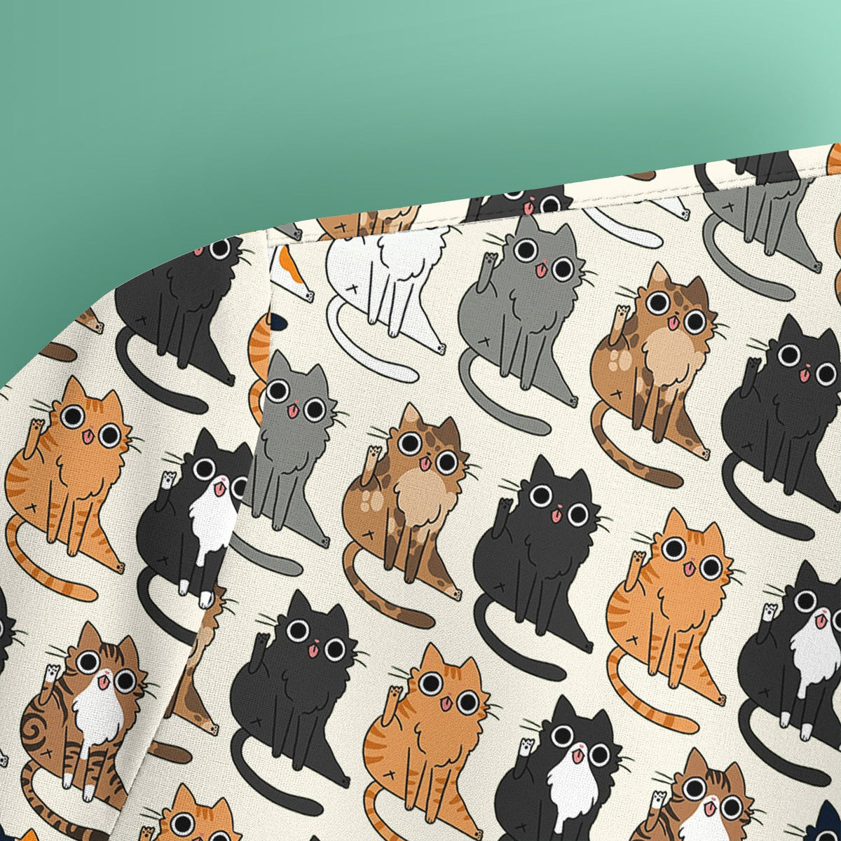 Cat Pattern Nurse Scrub Top