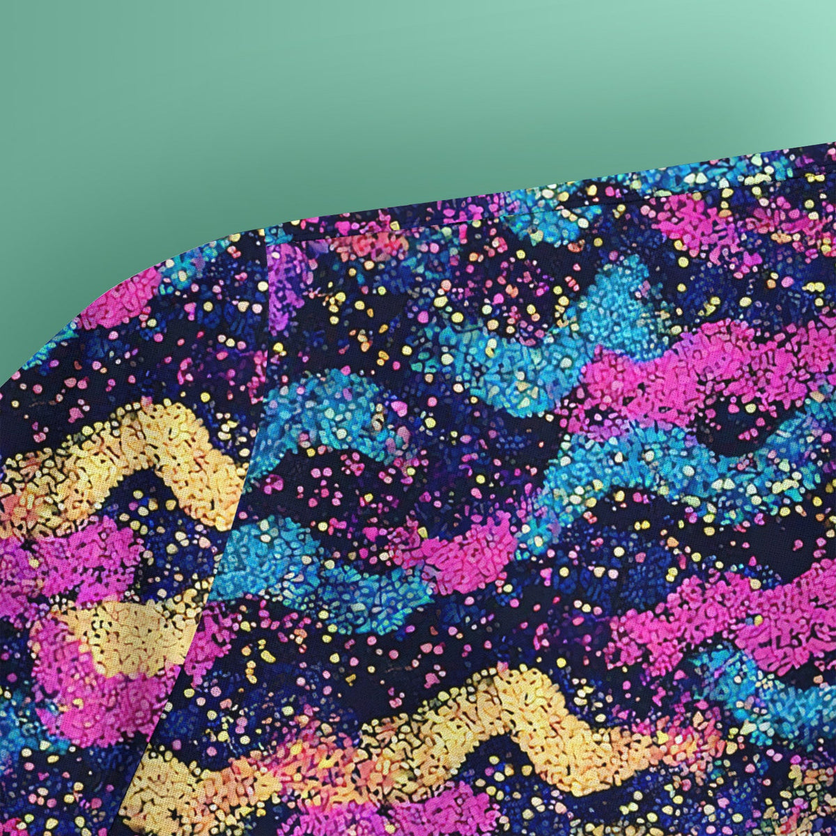 Neon Glitter Galaxy Nurse Scrub Top