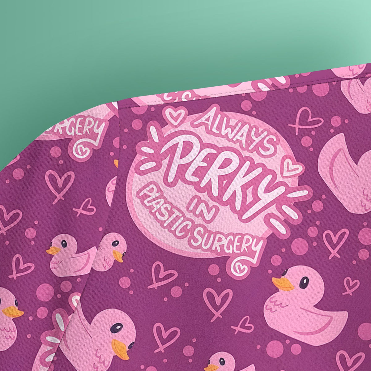 Always Perky Plastic Surgery Duck Nurse Scrub Top