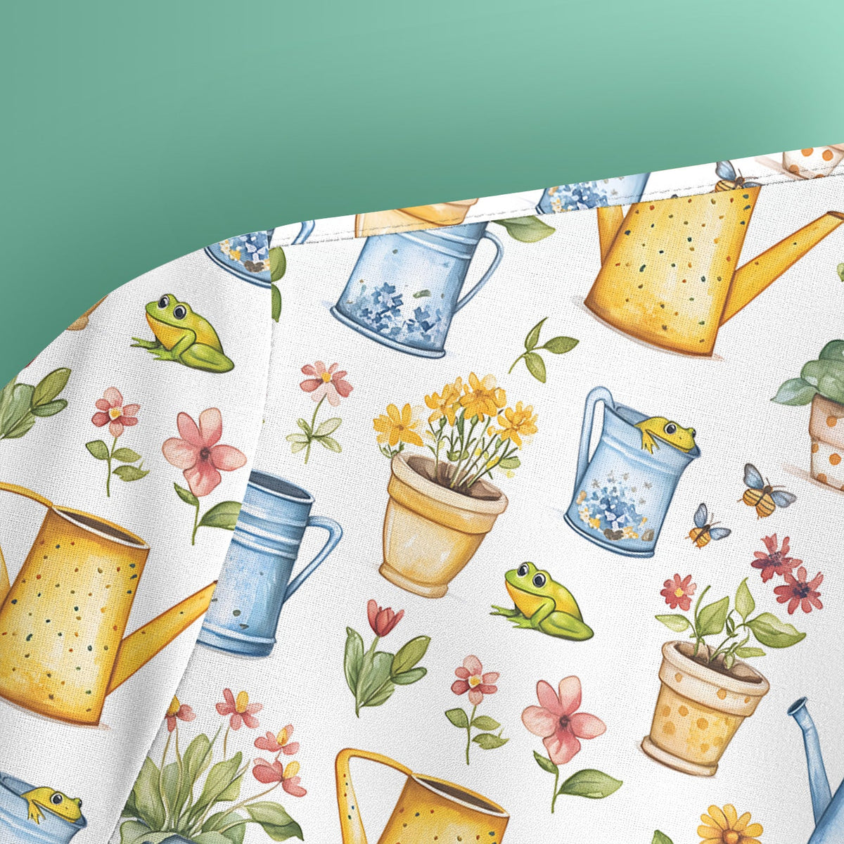 Watering Can Flower Pot Garden Nurse Scrub Top