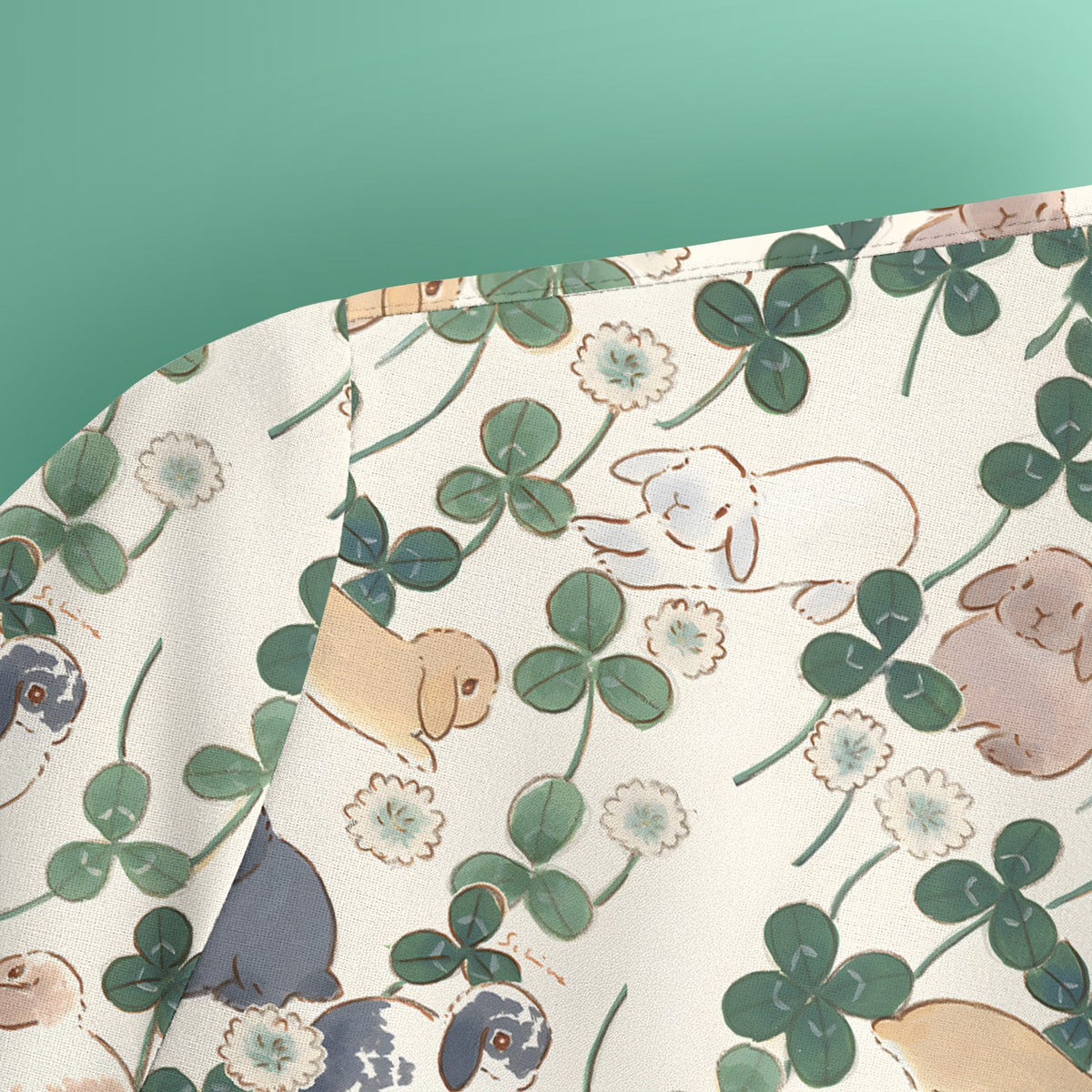 Bunny Clover Garden Meadow Nurse Scrub Top