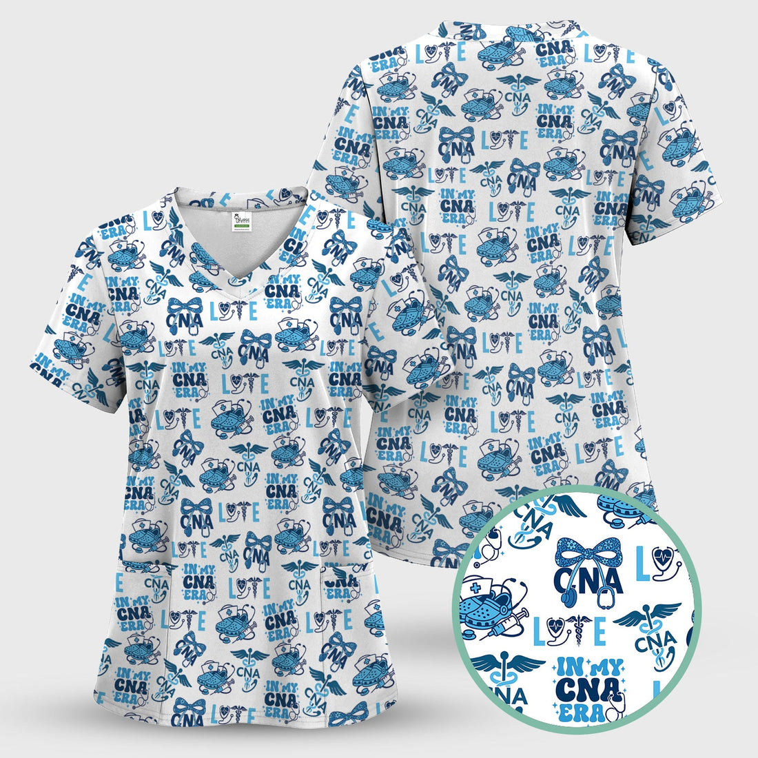 Personalized In My Nursing Era Nurse Scrub Top