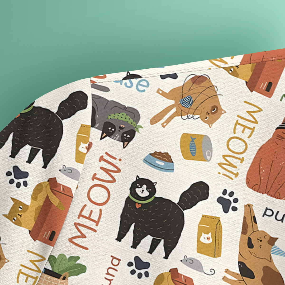 Meow Purr Cat Nurse Scrub Top