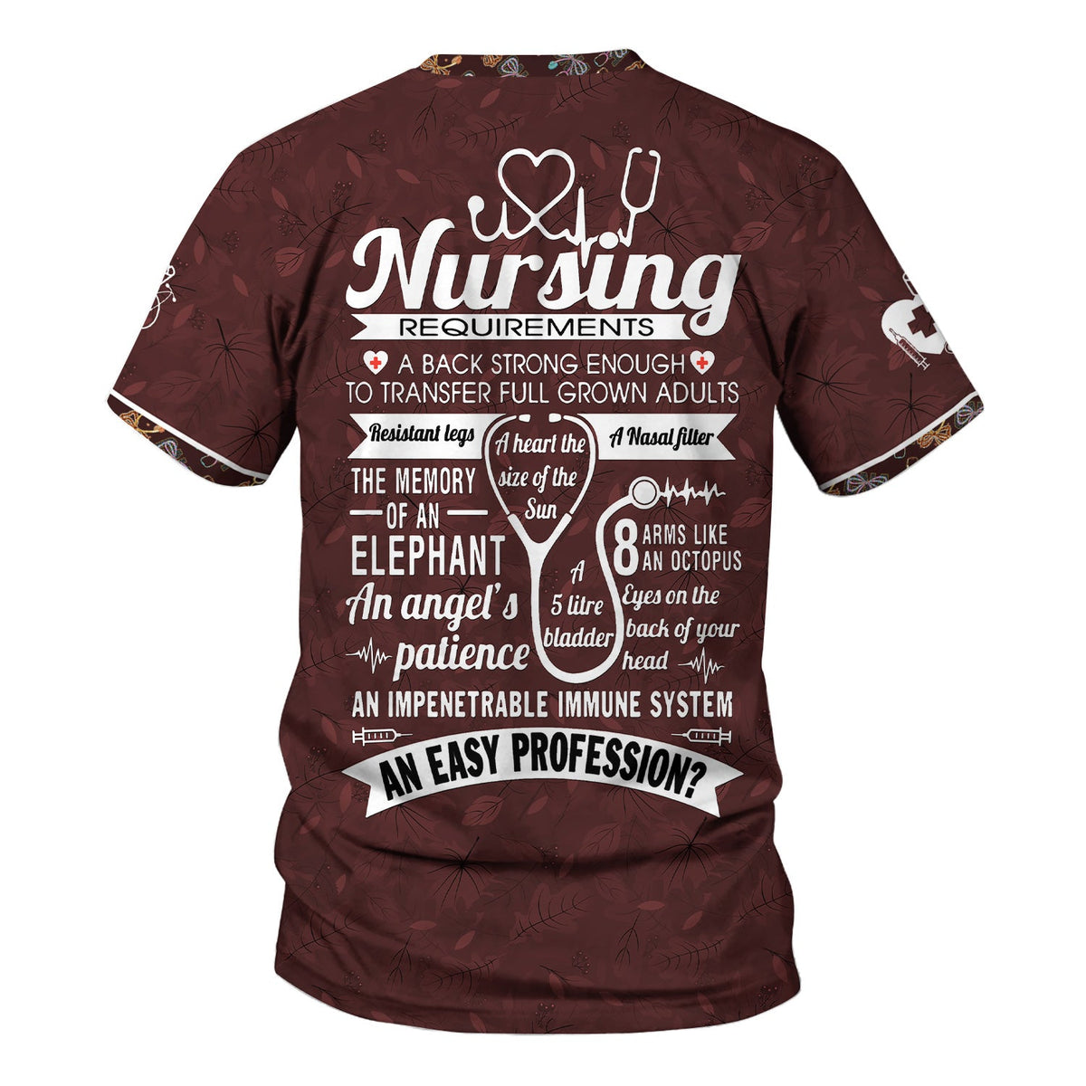 Personalized Nursing Requirements Scrub Top