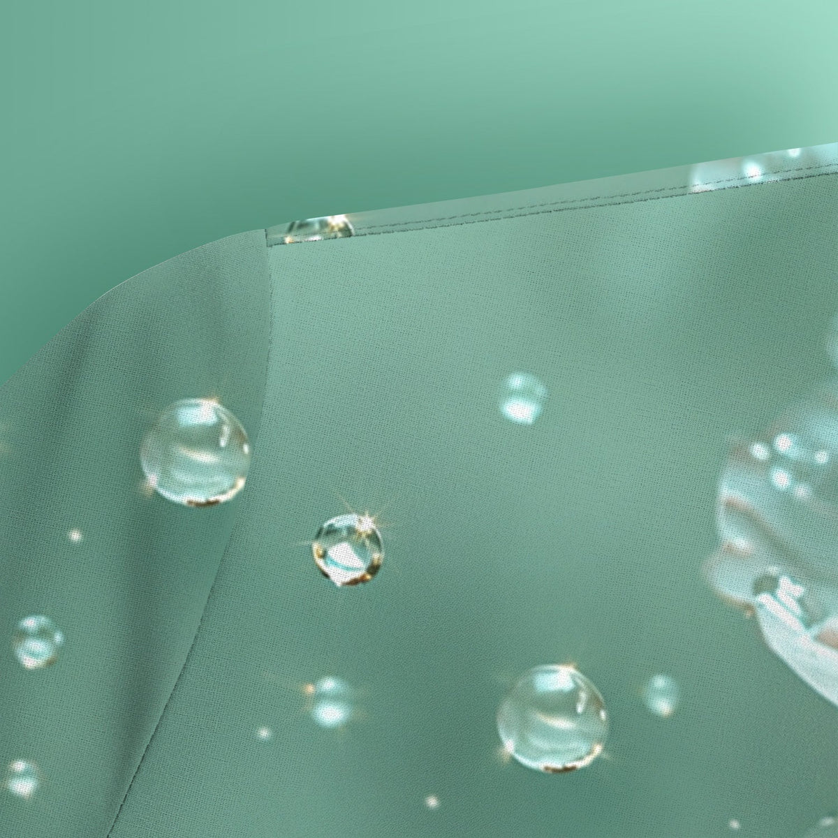 Elegant Mint Blossom Dewdrop Nurse Scrub Top
