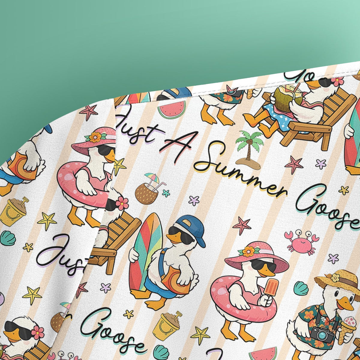 Summer Beach Goose Vacation Nurse Scrub Top