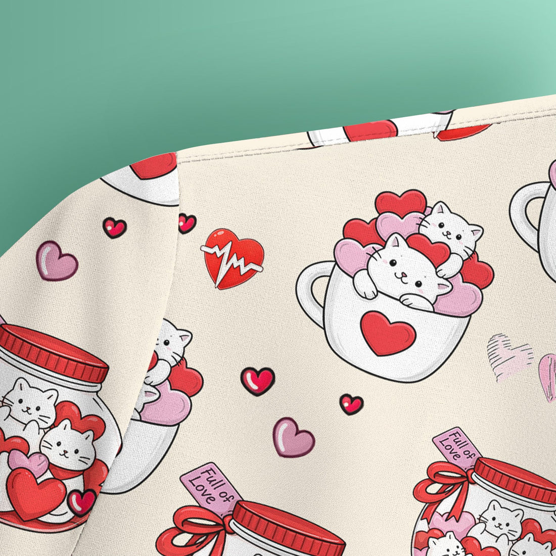 Cat Nurse Scrub Top - Valentines Day Gift
